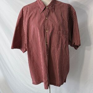 BKE Men's Red Plaid Button Down Shirt